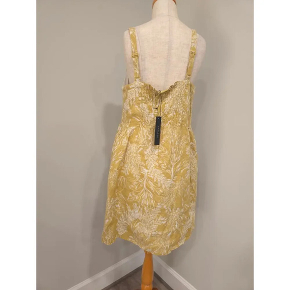 Nwt Tahari Garden Floral Fit Flare Linen Dress sz 12 - Picture 3 of 12